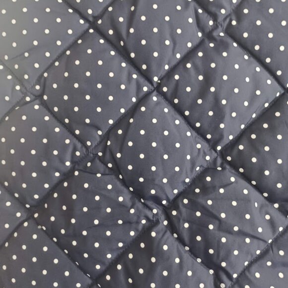 J.Crew Excursion Down Puffer Vest Women’s XXS Navy Polka Dot Quilted Zip - Picture 6 of 7